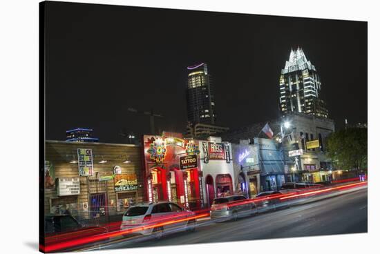 6Th Street in Austin.-Jon Hicks-Stretched Canvas