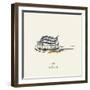 7:02 Toothbrush - Drawing-teacept-Framed Art Print