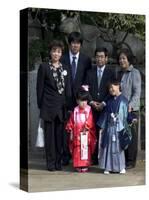 7-5-3 Festival, Family at Kitano Tenmangu Shrine, Kyoto City, Honshu, Japan-Christian Kober-Stretched Canvas