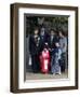 7-5-3 Festival, Family at Kitano Tenmangu Shrine, Kyoto City, Honshu, Japan-Christian Kober-Framed Photographic Print