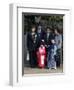 7-5-3 Festival, Family at Kitano Tenmangu Shrine, Kyoto City, Honshu, Japan-Christian Kober-Framed Photographic Print