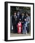 7-5-3 Festival, Family at Kitano Tenmangu Shrine, Kyoto City, Honshu, Japan-Christian Kober-Framed Photographic Print