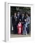 7-5-3 Festival, Family at Kitano Tenmangu Shrine, Kyoto City, Honshu, Japan-Christian Kober-Framed Photographic Print