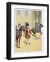 7 Year Old Napoleon Rides an Unruly Horse, 1777-Jacques de Breville-Framed Art Print