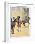 7 Year Old Napoleon Rides an Unruly Horse, 1777-Jacques de Breville-Framed Art Print