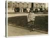 7 Year Old Newsboy Ferris in Mobile, Alabama, 1914-Lewis Wickes Hine-Stretched Canvas