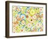 70' 80' Style Background Illustration-bspmaxx-Framed Art Print