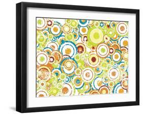 70' 80' Style Background Illustration-bspmaxx-Framed Art Print