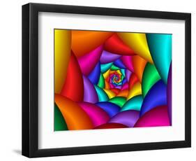 70's Psychedelic Spiral-flArk-Framed Art Print