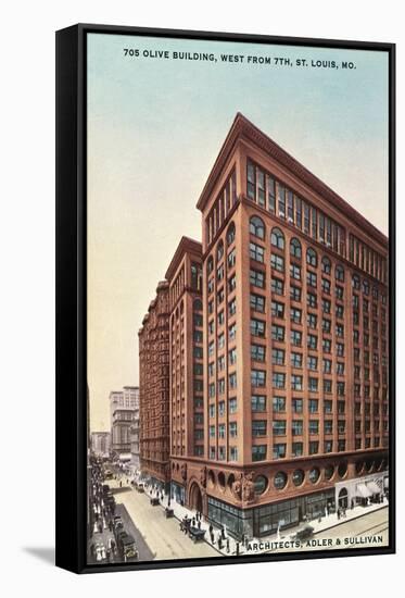 705 Olive Building, St. Louis-null-Framed Stretched Canvas