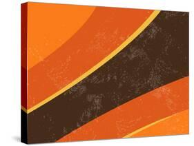 70S Retro Background - Abstract Curved Lines-one AND only-Stretched Canvas