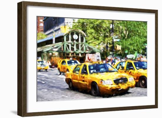 72 Taxis Station - In the Style of Oil Painting-Philippe Hugonnard-Framed Giclee Print