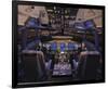 737 Flight deck before Take-Off-null-Framed Art Print