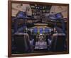 737 Flight deck before Take-Off-null-Framed Art Print