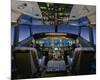 737 pilot-centered flight deck-null-Mounted Premium Giclee Print