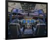 737 pilot-centered flight deck-null-Framed Premium Giclee Print