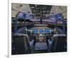 737 pilot-centered flight deck-null-Framed Premium Giclee Print