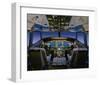 737 pilot-centered flight deck-null-Framed Art Print