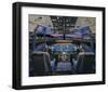 737 pilot-centered flight deck-null-Framed Art Print