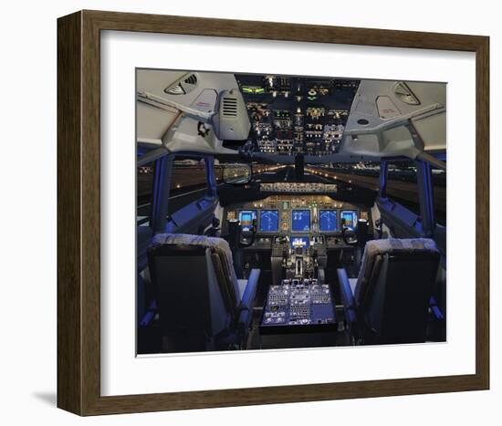 737 with Heads Up Display-null-Framed Art Print