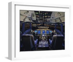 737 with Heads Up Display-null-Framed Art Print