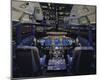 737 with Heads Up Display-null-Mounted Art Print