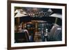 747-400 cockpit digital avionics-null-Framed Art Print