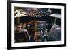 747-400 cockpit digital avionics-null-Framed Art Print