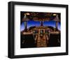 747-400 digital flight deck-null-Framed Art Print