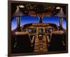 747-400 digital flight deck-null-Framed Art Print