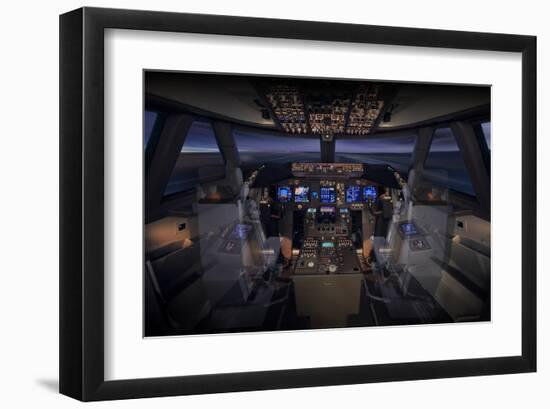 747-8 Flight Deck-null-Framed Art Print