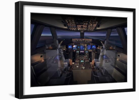 747-8 Flight Deck-null-Framed Art Print