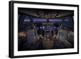 747-8 Flight Deck-null-Framed Art Print