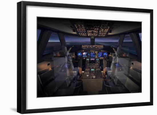 747-8 Flight Deck-null-Framed Art Print