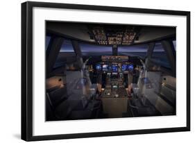 747-8 Flight Deck-null-Framed Art Print