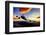 747-8F with colorful sky-null-Framed Art Print
