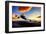 747-8F with colorful sky-null-Framed Art Print