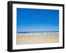 75 Mile Beach with White Sand and Blue Skies, Fraser Island, UNESCO World Heritage Site, Australia-Matthew Williams-Ellis-Framed Photographic Print