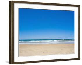 75 Mile Beach with White Sand and Blue Skies, Fraser Island, UNESCO World Heritage Site, Australia-Matthew Williams-Ellis-Framed Photographic Print