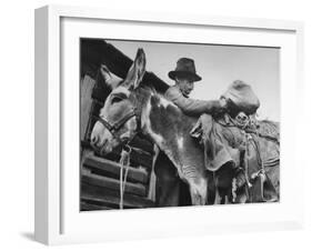 78 Year Old Prospector Pete Del Dosso Prospecting in Red River Canyon-Cornell Capa-Framed Photographic Print