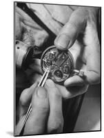 78 Year Old Watch Maker at His Job of Repairing Watches-Yale Joel-Mounted Photographic Print