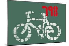 798 Art District Bike-null-Mounted Giclee Print