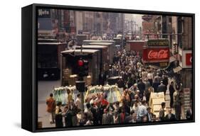 7th Avenue (Near the Intersection with 34th Street), New York, New York, 1960-Walter Sanders-Framed Stretched Canvas