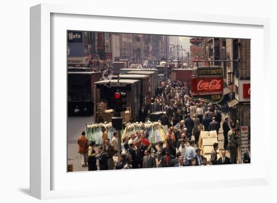 7th Avenue (Near the Intersection with 34th Street), New York, New York, 1960-Walter Sanders-Framed Photographic Print