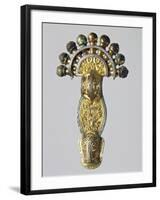 7th Century Bridge Style Gilt Silver Fibula with Embossed Decorations-null-Framed Giclee Print