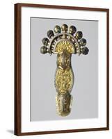 7th Century Bridge Style Gilt Silver Fibula with Embossed Decorations-null-Framed Giclee Print