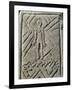 7th Century Funerary Monument with Christ's Figure, Civilization of the Franks-null-Framed Giclee Print