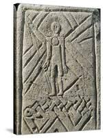 7th Century Funerary Monument with Christ's Figure, Civilization of the Franks-null-Stretched Canvas