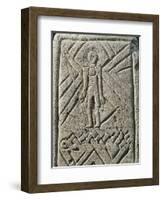 7th Century Funerary Monument with Christ's Figure, Civilization of the Franks-null-Framed Giclee Print