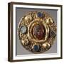 7th Century Round-Shaped Gold Fibula, from Tomb 57 at Castel Trosino, Italy-null-Framed Giclee Print